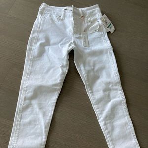 Ella Moss white jeans in super high skinny crop.